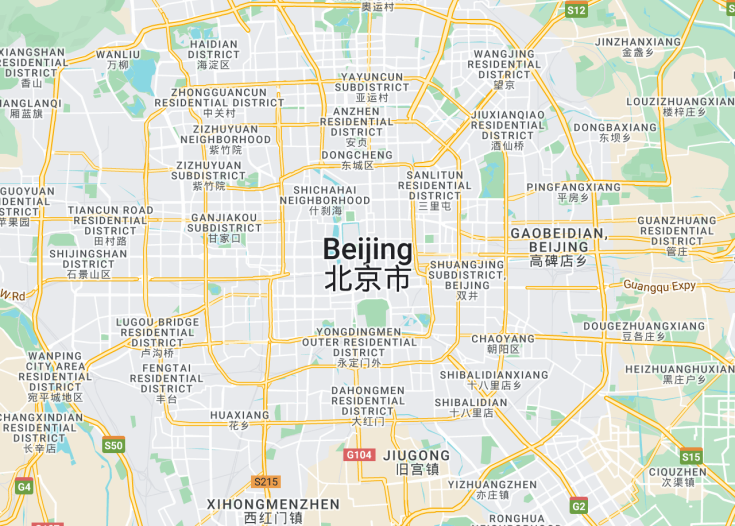 Map of Beijing, China