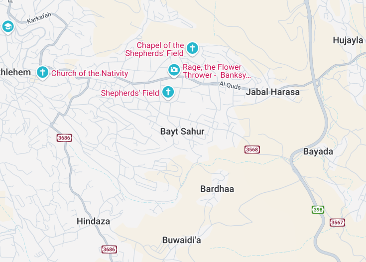 Map of Beit Sahour, Palestine