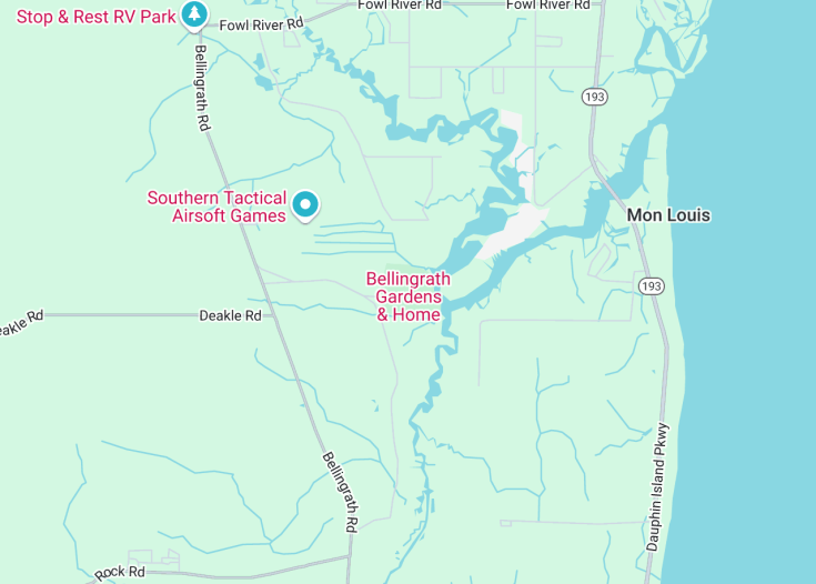 Map of Bellingrath Gardens And Home, Theodore