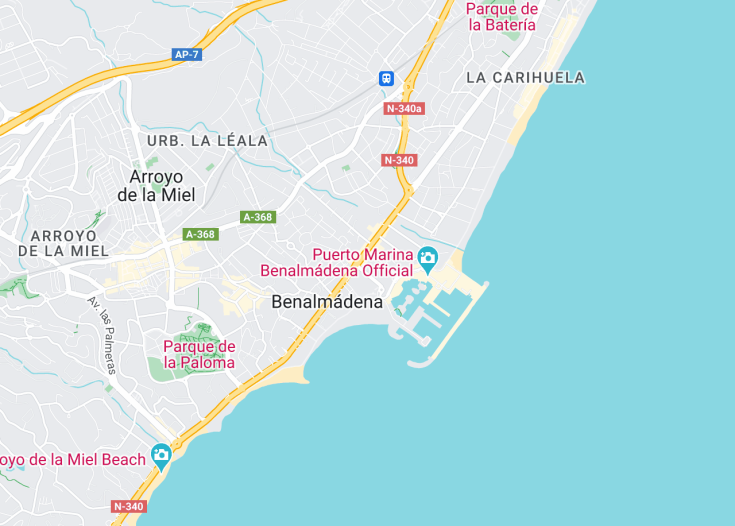 Map of Benalmádena, Spain