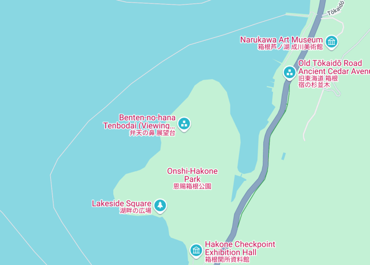 Map of Benten-no-hana Tenbodai Viewing Platform, Hakone