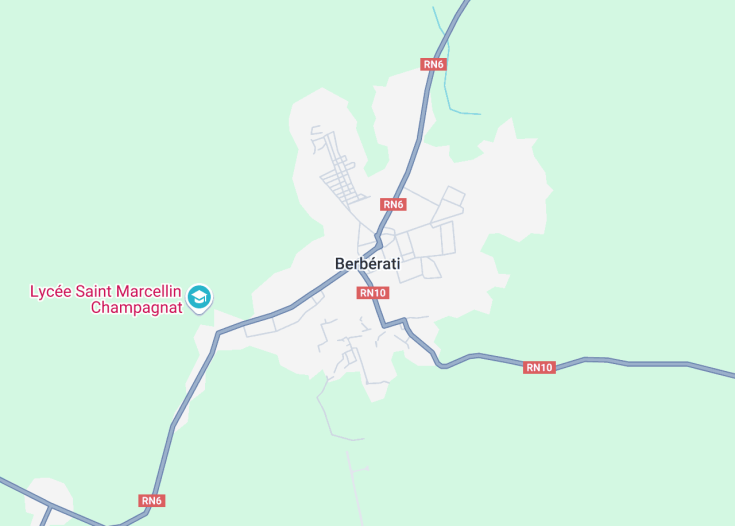 Map of Berbérati, Central African Republic