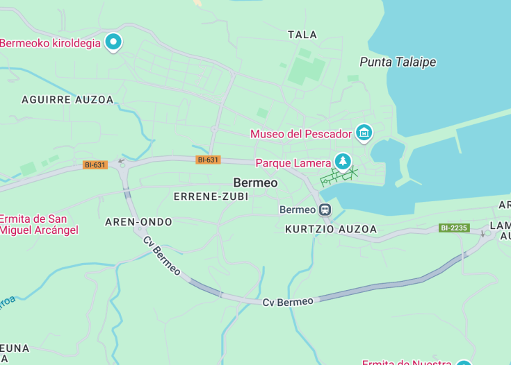 Map of Bermeo, Spain