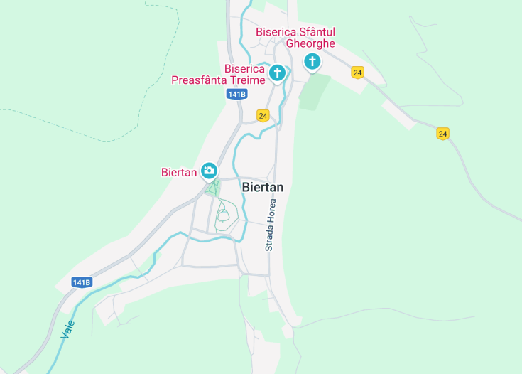 Map of Biertan, Romania