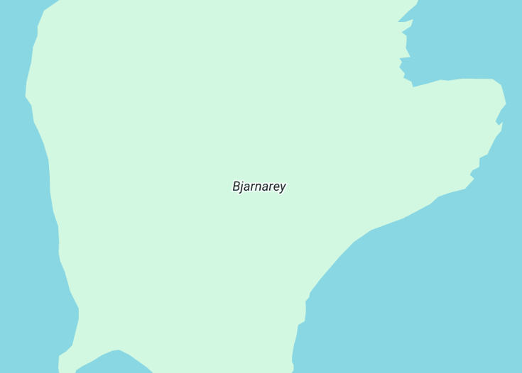 Map of Bjarnarey island, Vestmannaeyjar (Iceland)