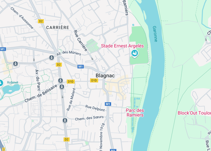 Map of Blagnac, France