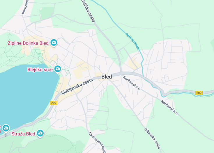 Map of Bled, Slovenia