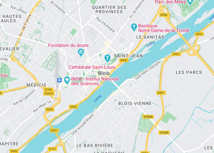 Map of Blois, France