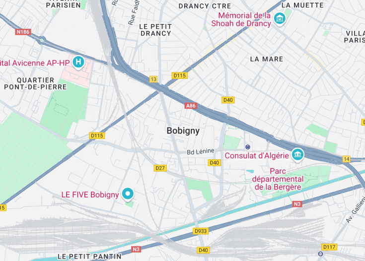 Map of Bobigny, France