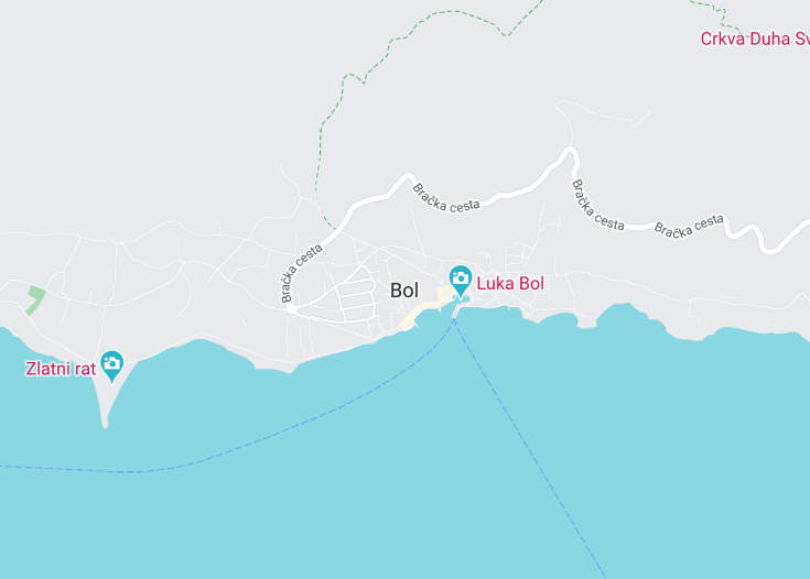 Map of Bol, Croatia