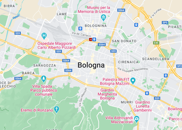 Map of Bologna, Italy