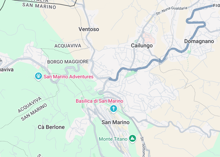 Map of Borgo Maggiore, San Marino