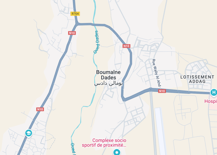 Map of Boumalne Dades, Morocco