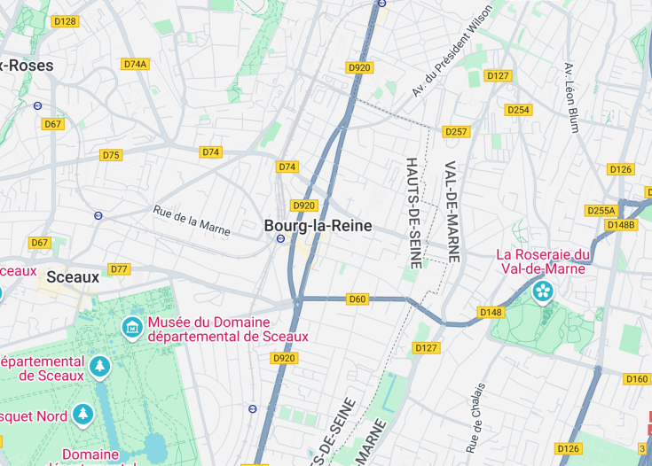 Map of Bourg-la-Reine, France