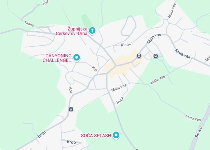 Map of Bovec, Slovenia