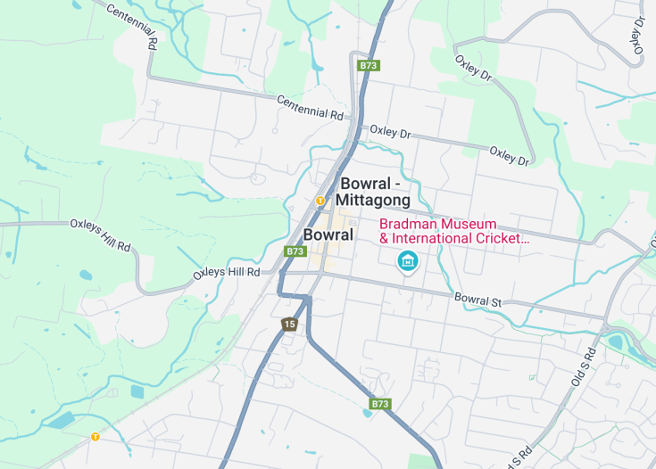 Map of Bowral, Australia