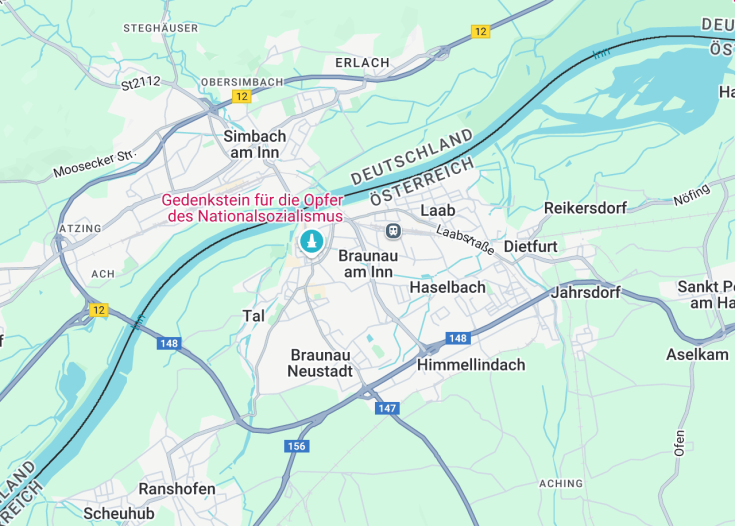 Map of Braunau am Inn, Austria