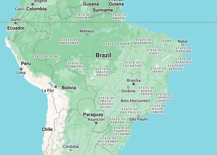 Map of Brazil, 