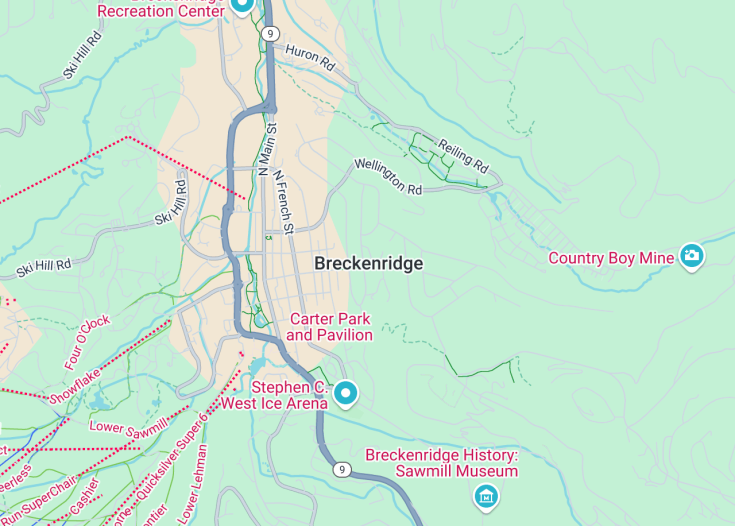 Map of Breckenridge, Colorado (USA)