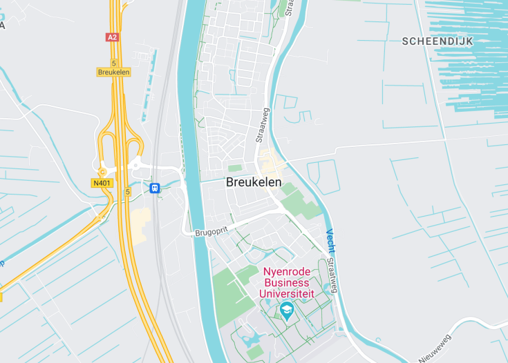 Map of Breukelen, Netherlands