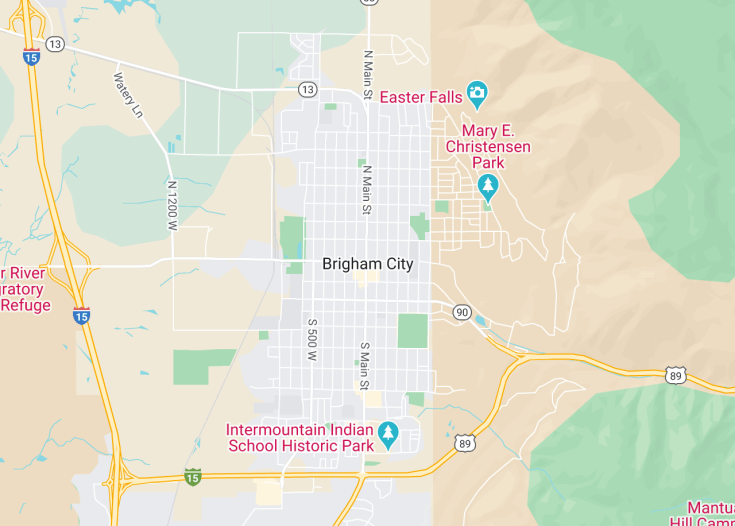 Map of Brigham City, Utah (USA)