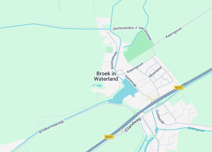 Map of Broek in Waterland, Netherlands