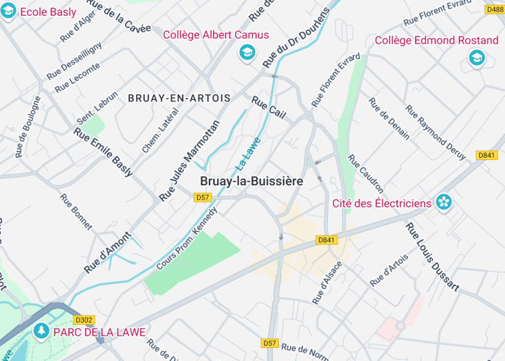 Map of Bruay-la-Buissière, France