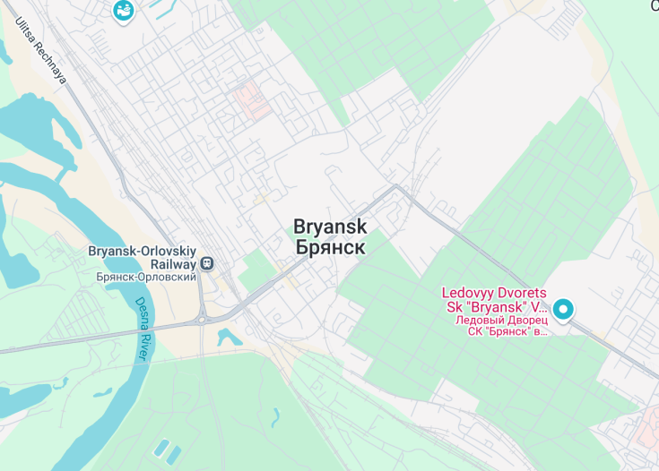 Map of Bryansk, Russia