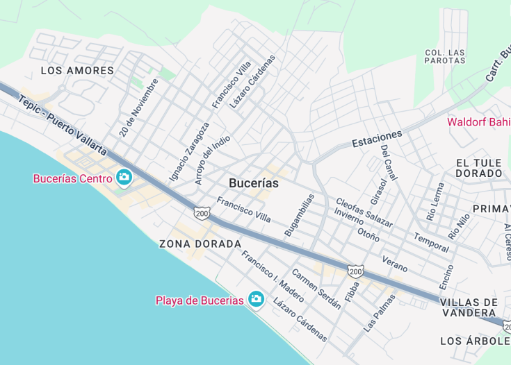 Map of Bucerias, Mexico