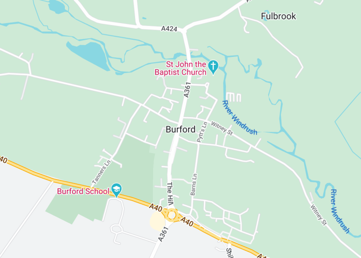 Map of Burford, England (United Kingdom)