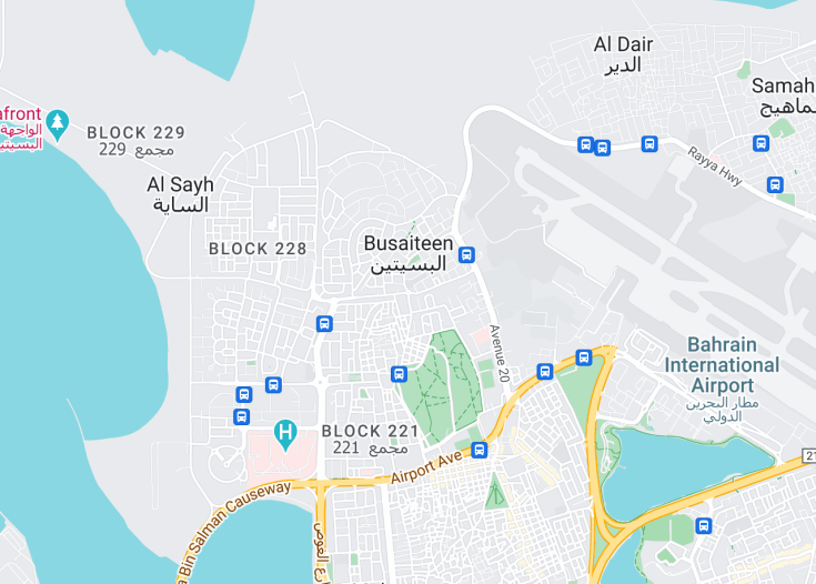 Map of Busaiteen, Bahrain