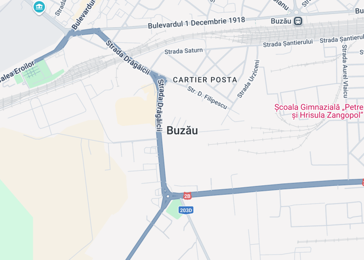 Map of Buzau, Romania