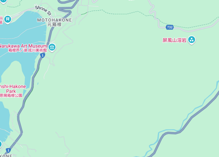 Map of Byobuyama Fortress Ruins, Hakone