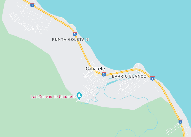 Map of Cabarete, Dominican Republic