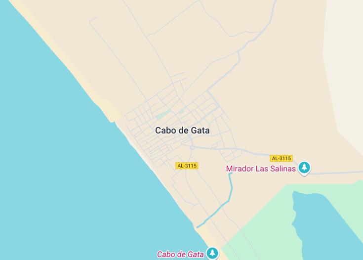 Map of Cabo De Gata Town, Spain