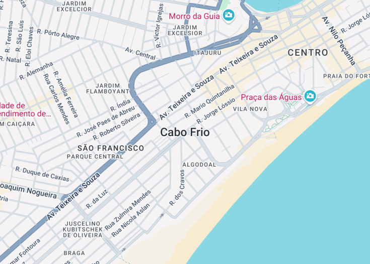 Map of Cabo Frio, Brazil