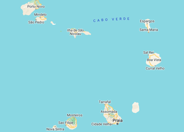 Map of Cabo Verde, 