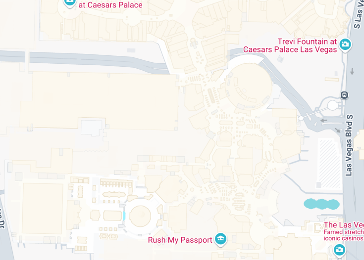 Map of Caesars Palace, Las Vegas