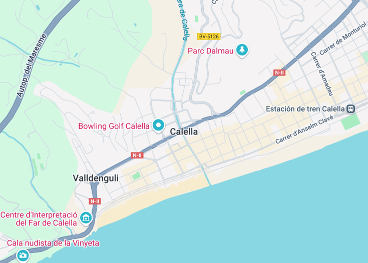 Map of Calella, Spain