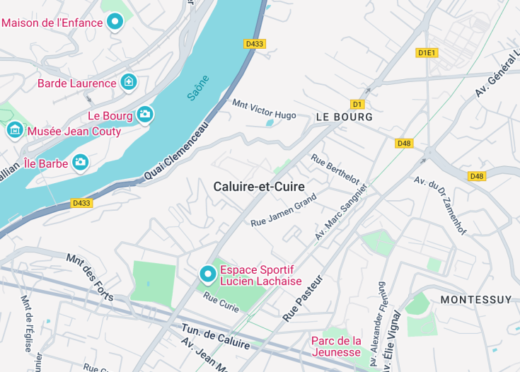 Map of Caluire-et-Cuire, France