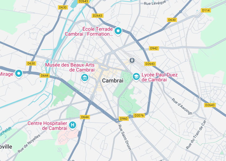 Map of Cambrai, France