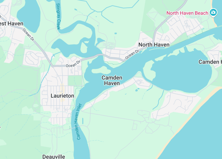 Map of Camden Haven, Australia