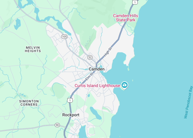 Map of Camden, Maine (USA)