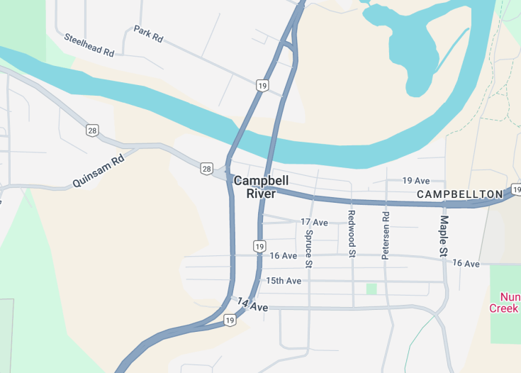 Map of Campbell River, Canada