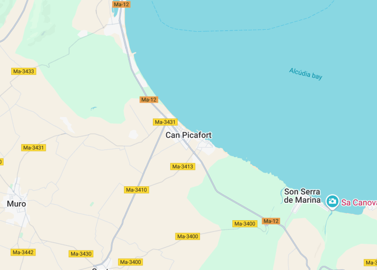 Map of Can Picafort, Mallorca (Balearic Islands, Spain)