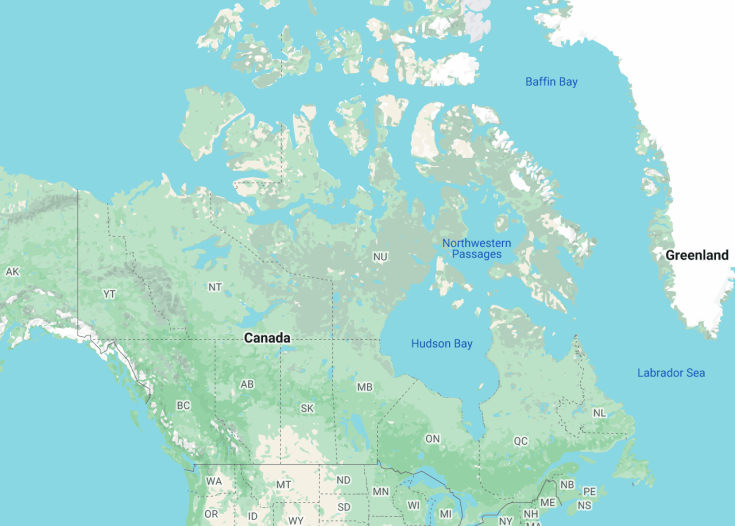 Map of Canada, 