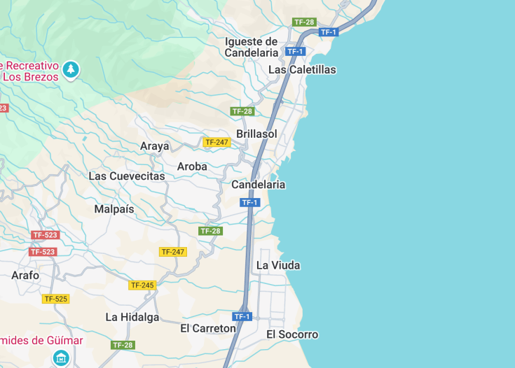 Map of Candelaria, Tenerife (Canaries, Spain)