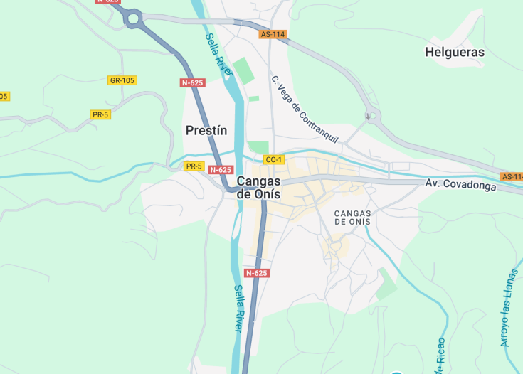 Map of Cangas De Onis, Spain