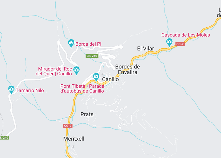 Map of Canillo, Andorra