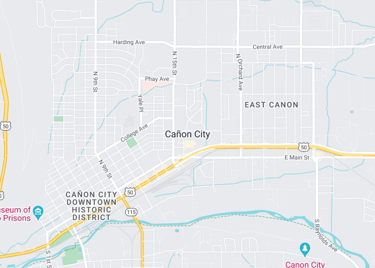 Map of Canon City, Colorado (USA)